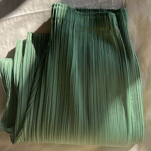 Pleats Please Issey Miyake Green Calia Trousers 2